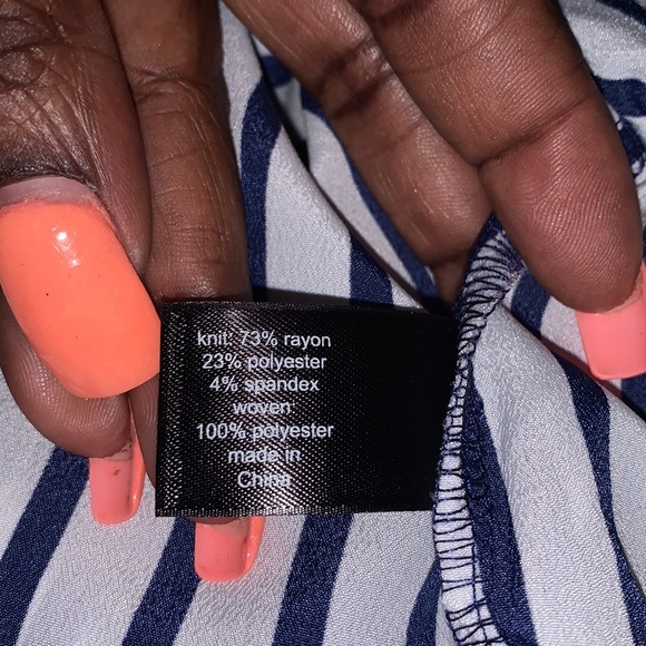 Lane Bryant Striped Layered Blouse Size 18/20 - Picture 4 of 5